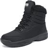 Dannto Stivali da Neve Donna Inverno Scarpe da Esterno Antiscivolo Pelle Stivali Invernali