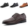 Hitmars Scarpe Oxford Uomo Derby Dress Shoes Scarpe Stringate Francesine Basse Brogue Scarpe Pelle Formale Lavoro Verniciata Sposa Nero Marrone EU 39-47