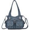 KL928 Borsa da donna, a tracolla, da donna, in pelle, elegante borsa a mano, per donne con molti scomparti