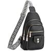 GAEKEAO Borse Tracolla da Uomo Donna, Moda Sportiva Borsa a Spalla Piccola PU Pelle, Borsa a Mano con Cerniera,Vegana Borsa a Spalla, Borsetta Donna con Tracolla Regolabile