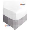 Miracle Casa 150x200cm Piatto Foglio 100% Poliestere IN Microfibra Bianco Lusso