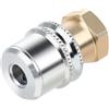 Kivivaka 2 mandrini di bloccaggio in ottone, 1/4FNPT a flusso chiuso, mandrino per pneumatici con foro grande, connessione rapida per manometro e compressore (1 pezzo)