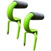 POPETPOP 2 Pezzi Forca da Giardino Versatile per Piante in Vaso e Vassoi di Semina con Rinforzati in Acciaio Inox, Doppia Funzione di Aratura e Manico Morbido in Spugna per Terrazze e