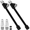 WNCGC Mandrino ad aria da 16,8 cm, mandrino per pneumatici FNPT a portata estesa da 0,6 cm, con connessione a 2 vie, per manometro e compressore d'aria con spina rapida (confezione da 2)