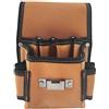 CYRENT Borsa da cintura per attrezzi, poliestere 600D, clip per nastro, cuciture | Poliestere 600D, cuciture rivettate, resistente alle forature, design multi-tasca, adatto per clip da 6,3 cm e passante per