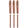 Kivivaka Kit di 6 corpi pinza TIG rossi per torce di saldatura WP-17/26/18, | Include elettrodi e supporti da 1,6 mm, 2,4 mm, 3,2 mm per Lincoln PTA e serie PTW