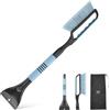 Amazon Basics - Spazzola da Neve con Raschietto da Ghiaccio, Impugnatura Ergonomica, Nero, Blu, 66.5cm