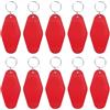 PATIKIL Vintage Motel Portachiavi, 10pz Hotel Portachiavi Rombo Retro Etichetta Chiave per Fai-da-Te Artigianato Ornamento Zainetto Bagaglio Etichette Cartellini, Rosso
