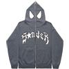 Silver Basic Felpa con Cappuccio da Donna Uomo Y2K Spider Grunge Hoodie Oversize Punk Clothes Tops a Maniche Lunghe Halloween Sweatshirt