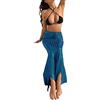 Qtinghua Costume da sirena da donna, a vita alta, aderente, a coda di pesce, per cosplay, feste in maschera e giochi di ruolo