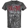 AC/DC PWR Wires Uomo T-Shirt Grigio 100% Cotone Regular