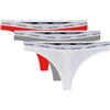 Calvin Klein Perizoma Donna CK Confezione 3 Capi Thong Elastico a Vista Cotone Elasticizzato Articolo QD5209E