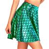 Ushiny Gonne a Squame di Pesce Minigonna Verde Costume da Festival sulla Spiaggia Rave Outfit per Donne