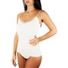 Clessidra Top Donna Spalla Stretta con Ricamo macramè in 100% Cotone Mercerizzato Made in Italy, Top Intimo Donna, Cotone, Canotta Donna, Canottiere, Pizzo, Top E-3020
