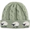 MYSASI Cappello da donna Aran 100% lana grossa - Taglia unica, design pecora, lavorato a mano
