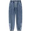 Generico Jeans da Uomo Pantaloni da Jogging Multi-Tasca Harem Hip Pop Denim Sportivi Pantaloni Cargo Stile Cowboy Respirante Comodi Leggeri alla Moda, con Coulisse per Streetwear Skateboard
