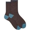 Gallo Calze corte donna blu righe windsor effetto scintillante