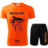 Zena Padel Zena divisa padel T-SHIRT E PANTALONCINO - uomo abbigliamento completo - kit tecnico pantaloncini con tasche - paddle completino cool dry - paddel made italy shark