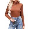 Aottori Maglia Donna Collo Alto Dolcevita Manica Lunga Cotone Slim Fit | Lupetto Leggero, Aderente Basic, Top Elegante, Intimo Traspirante, Sottogiacca Elasticizzato Primavera Autunno
