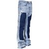 M&Catree Jeans da Uomo Patchwork con Stampa Splash Inchiostro Bootcut Baggy Pantaloni Flare Casual Hip Hop Y2K Denim Pants Streetwear