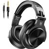 OneOdio A71 Hi-Res Studio Recording Headphones - Cuffie over-ear cablate con SharePort, monitoraggio professionale e mixaggio cuffie pieghevoli con audio stereo (nero)