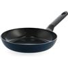 BK Enjoy Padella Ceramica Antiaderente, 24 cm, Senza PFAS, Compatibile Induzione, Adatta Forno, Lavabile Lavastoviglie, Blu