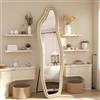 Henunem Specchio a figura intera 140 x 45 cm, Specchi da terra con cornice in lega di alluminio, Grande specchio asimmetrico irregolare moderno a forma di nuvola per camera da letto, bagno e soggiorno, Dorato