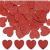 PATIKIL Adesivi In Schiuma A Forma Di Cuore 1x1, 60Pz Adesivi Autoadesivi In Schiuma EVA Con Glitter Per Scrapbooking Carte DIY Decorazioni Per La Casa, Rosso