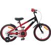 WERNBUPS Bicicletta per bambini da 16 pollici con freno, struttura in acciaio per 4-6 anni, verde e nero, leva del freno classica, sella regolabile, impugnature in gomma, parafanghi, cambio monociclo