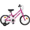 WERNBUPS Bicicletta per bambini da 12 pollici per 2-4 anni, colore rosa e bianco, telaio in acciaio con attrezzatura monomarcia, leva del freno sicura e reggisella telescopico per bambini piccoli