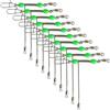 TQUXNGA Girelle Incrociate a Forma T da 10 a 3 con | Connettori da pesca in acciaio inossidabile, perline luminose migliorate, pesca notturna, sartiame efficace, esche