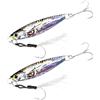 BORDSTRACT 2 pezzi Jig da lancio con stampa 3D, 10g Tigre Argento | Jig da lancio, Esca artificiale per pesca a spinning, con amo anteriore, finitura olografica, per tunnidi lampughe e ricciole