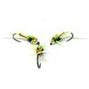 Mosche Artificiali Massimo Clini Ninfa Copper John Yellow Rubber Legs - 5 ninfe da pesca a mosca montate a mano su amo, Misura amo a scelta, per trota e temolo, Made in Italy