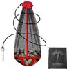 TONGIHS 1 Pezzo Borsa Per Rete da Pesca, Per Accessori Da Pesca, Nero | Altezza 100cm×Diametro 38cm,Nylon,con chiusura&Fissaggio,Resistente all'usura,Permeabile all'acqua,Portatile,per Pescato