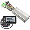 Generic Controller Universale for azionamento Motore brushless E-Bike 24V 36V 48V 500W 22A con Kit Schermo LCD G51 for Bici Scooter Elettrico