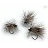 Mosche Artificiali Massimo Clini Grey Roe Caddis Dry Fly - 5 mosche secche da pesca a mosca montate a mano su amo, Misura amo a scelta, per trota e temolo, Made in Italy