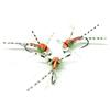 Mosche Artificiali Massimo Clini Ninfa Copper John Orange Grub - 5 ninfe da pesca a mosca montate a mano su amo, Misura amo a scelta, per trota e temolo, Made in Italy