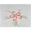 Mosche Artificiali Massimo Clini Optic Spermex White & Red Streamer - 5 streamer da pesca a mosca montati a mano su amo, Misura amo a scelta, per trota e temolo, Made in Italy