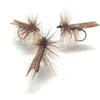 Mosche Artificiali Massimo Clini Brown Caddis Dry Fly - 5 mosche secche da pesca a mosca montate a mano su amo, Misura amo a scelta, per trota e temolo, Made in Italy