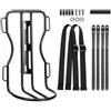 TAIZhiChen Borsa Impermeabile Bici Borsa Sacca, Supporto Per Borsa Forcella Anteriore Grande, Array, Nero Metallico