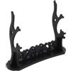 FortunateSweet Black Sword - Supporto da parete per Katana, in plastica robusta, per Dagger Tanto Rapier, mensola decorativa per la casa, 11 x 8,5 cm