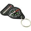 Frfik Portachiavi con mini , multifunzione, 9 cm | Bussola tascabile, con misuratore di temperatura e strumento di sopravvivenza, per escursioni, campeggio, zaino in spalla