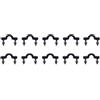 Alnaeson 20 pezzi Kayak Deck Rigging Accessori Nylon Bungee Loop Tie Down | Attrezzatura sicura per kayak con occhielli in nylon resistente, hardware in acciaio inossidabile, facile montaggio sul ponte