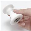 Kivivaka Puleggia con cuscinetto per vogatore, tubo ellittico, 50 x 25 mm, lunghezza 63 mm con foro da 8 mm, attrezzatura fitness in plastica per pezzo di ricambio, bianco