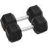 KUREOVDG Manubri corti rivestiti in gomma, 8 kg, set da 2 pezzi