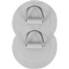 VICASKY 2 Pezzi Acciaio Inox per Kayak, Canoa e Paddle Board Bianco | Rivestimento in Pvc, Finitura Lucida, Fissaggio Rapido per Attrezzatura, Uso Esterno su Sup e Sacche Asciutte