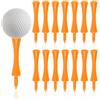 JINXIAN 100 tee da golf, 70 mm, in plastica, arancione, accessori da golf | Portatile, riutilizzabile, per golfisti, giovani, pratica di allenamento