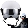 Generic Caschi da sci Uomo Caldo, Antiurto, Snowboard, Occhiali da Sci, Berretto | Col Weather - Casco da neve con vetro, per donne, giovani, adulti, sci, snowboarder, sci, sci, alpino, piscina