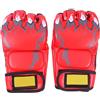 Holibanna Guanti da Boxe a Mezzo Dito in PU Rosso per Allenamento | Presa Antiscivolo, Chiusura Sicura al Polso, Uso Outdoor e Colpitori, per Donne e Appassionati