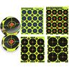 Kivivaka Carta fluorescente Splatter Target da 5 cm, 10 fogli con linee a griglia e toppe di copertura, pistola ad alta adesione BB Practice C